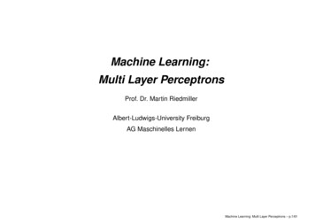 Machine Learning: Multi Layer Perceptrons - Uni-freiburg.de