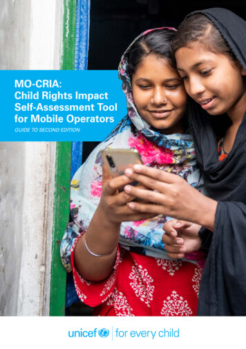 MO-CRIA: Child Rights Impact Self-Assessment Tool For Mobile . - UNICEF