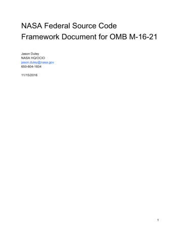 NASA M-16-21 Framework V3 - NASA Open Source Software