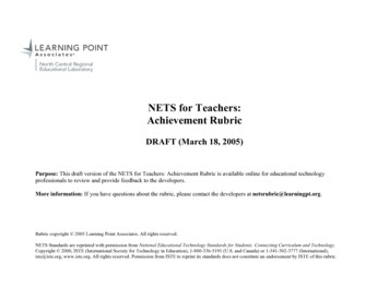 NETS For Teachers: Achievement Rubric - AIR