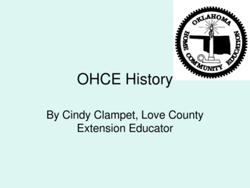 OHCE History - Oklahoma State University-Stillwater