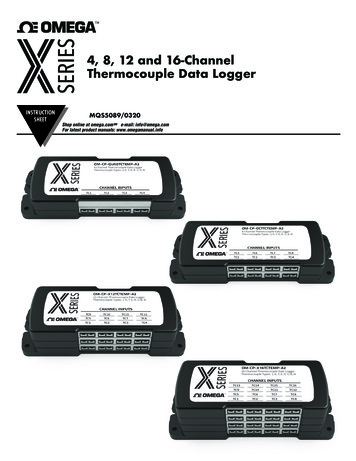 4, 8, 12 And 16-Channel Xxxxx Xxxxxx Thermocouple Data Logger - OMEGA
