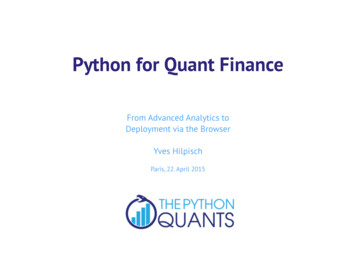 Python For Quant Finance - Hilpisch