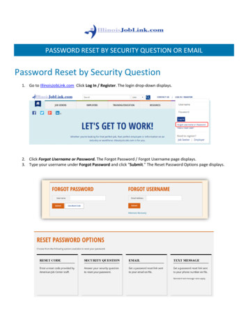 Password Reset By Security Question - IDES