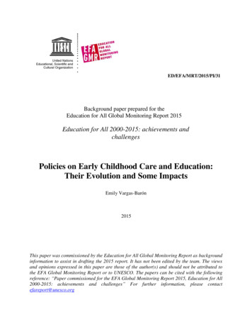 Policies On Early Childhood Care And Education - Accueil