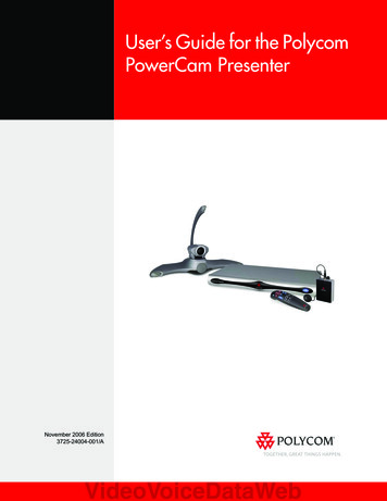 User's Guide For The Polycom PowerCam Presenter - AV-Outlet.nl
