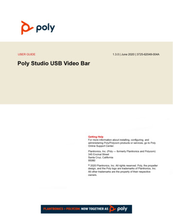 Poly Studio USB Video Bar User Guide 1.3 - IP Phone Warehouse