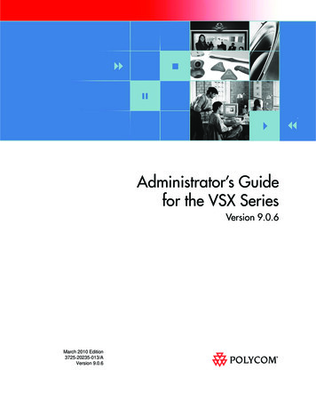 Administrator's Guide For The VSX Series - University Of British Columbia