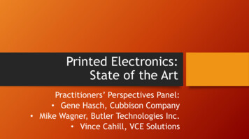 Printed Electronics: State Of The Art - Mapyourshow 