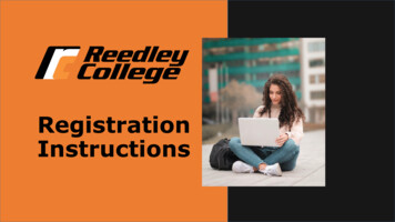 Registration Instructions - Reedley College