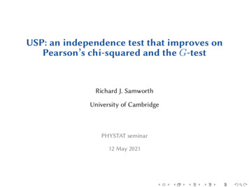 USP: An Independence Test That Improves On Pearson's Chi-squared And .