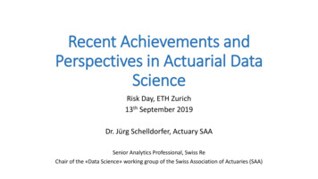 Recent Achievements And Perspectives In Actuarial Data Science