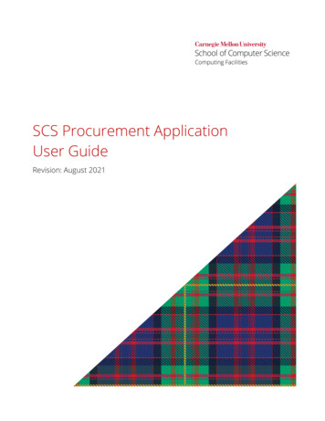 SCS Procurement Application User Guide