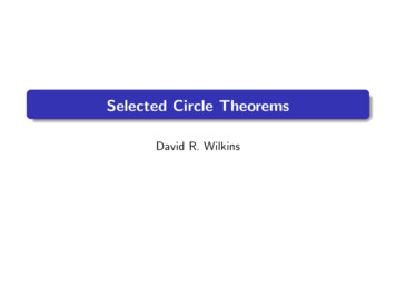 Selected Circle Theorems - Trinity College Dublin