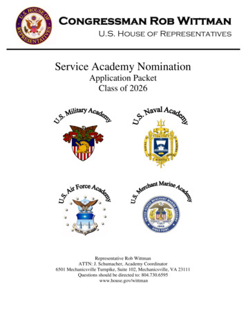 Service Academy Nomination - Rob Wittman