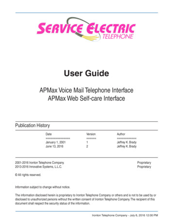 Voice Mail User Guide - Service Electric Telephone