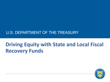 Driving Equity With State And Local Fiscal Recovery Funds