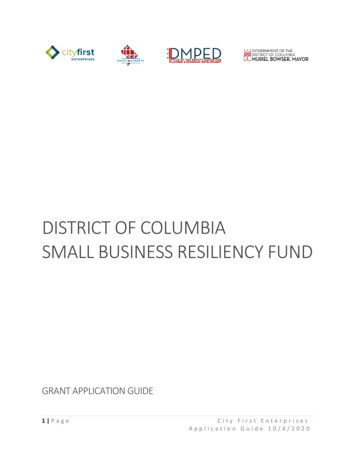 District Of Columbia Small Business Resiliency Fund