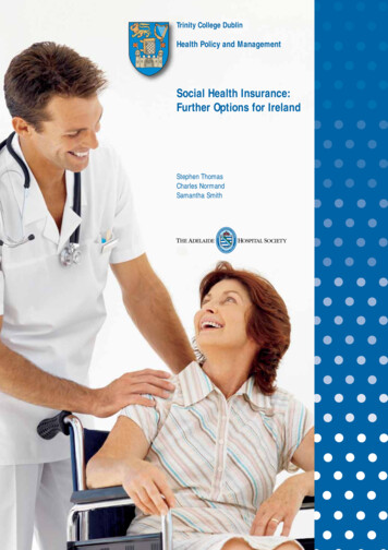 Social Health Insurance Further Options For Ireland