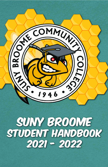 A MESSAGE FROM THE - SUNY Broome Community College