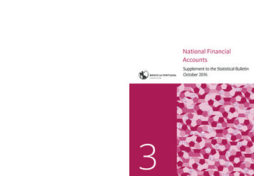 National Financial Accounts - Banco De Portugal