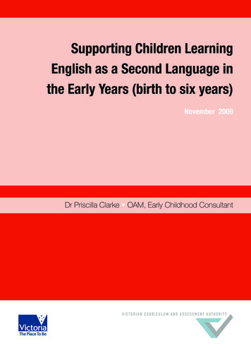 Supporting Children Learning English As A Second Language In The Early .