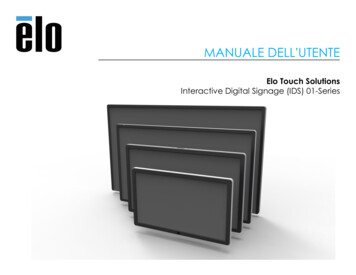 MANUALE DELL UTENTE - Elo Touch Solutions