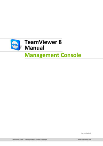 TeamViewer 8 Manual - Management Console