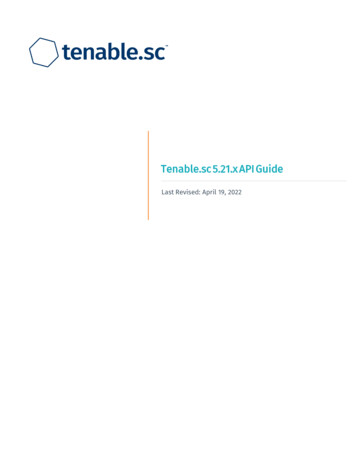 Tenable.sc 5.21.x API Guide