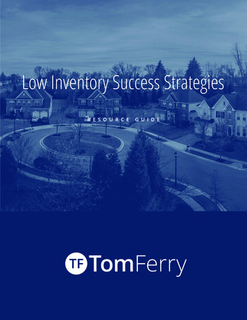 Low Inventory Success Strategies - Tom Ferry