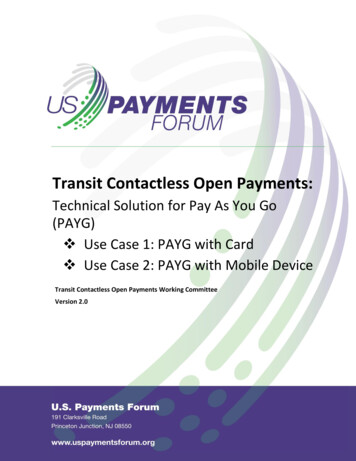 Transit Contactless Open Payments - U.S. Payments Forum