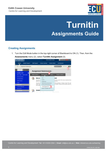 Turnitin - Assignments - Edith Cowan University