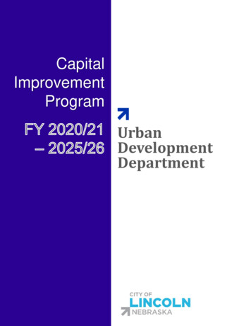 Capital Improvement Program - Nebraska
