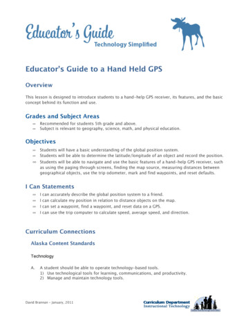 Educator's Guide To A Hand Held GPS - K12northstar 