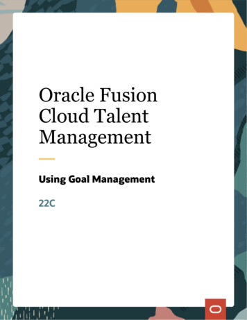 Oracle Fusion Cloud Talent Management