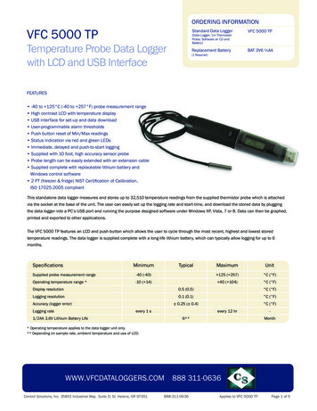 Temperature Data Logger With LCD VFC 5000 TP Standard Data Logger (Data .
