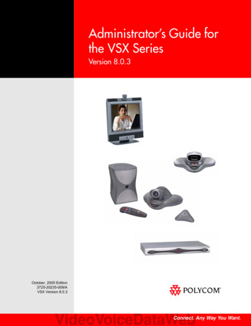 Administrator's Guide For The VSX Series - Polycom-ua 
