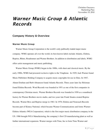 Warner Music Group & Atlantic Records - Christine Osazuwa