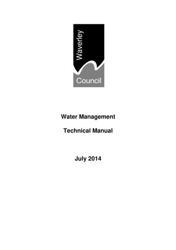 Water Management Technical Manual July 2014 - Waverley Council