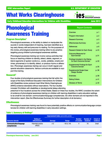 Phonological Awareness Training