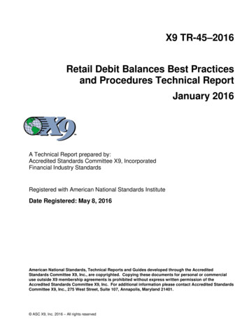 2016 Retail Debit Balances Best Practices And Procedures Technical .