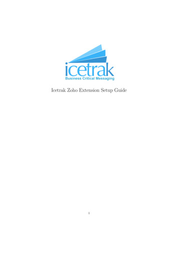 Icetrak Zoho Extension Setup Guide