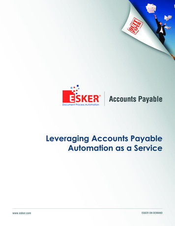 Leveraging Accounts Payable Automation As A Service - Esker