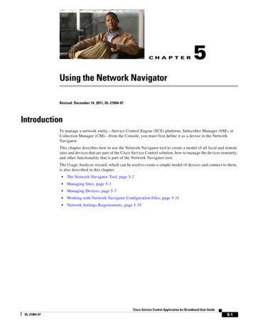Using The Network Navigator - Cisco