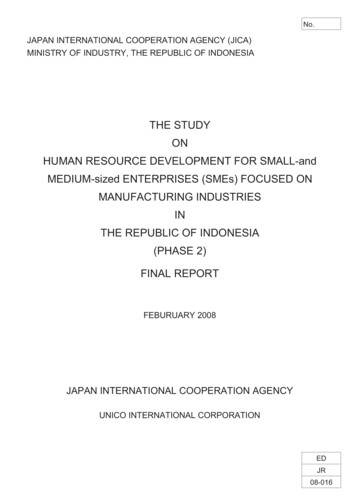Japan International Cooperation Agency (Jica) Ministry Of Industry, The .