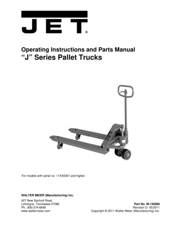 Operating Instructions And Parts Manual 