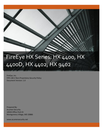 FireEye HX Series: HX 4400, HX 4400D, HX 4402, HX 9402 - NIST