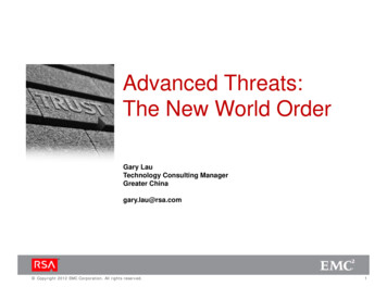 Advanced Threats: The New World Order - Hkcert 