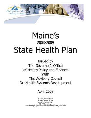 2008-2009 State Health Plan - Maine