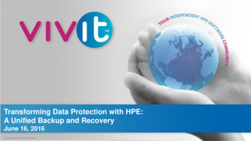 Transforming Data Protection With HPE: A Unified Backup And Recovery